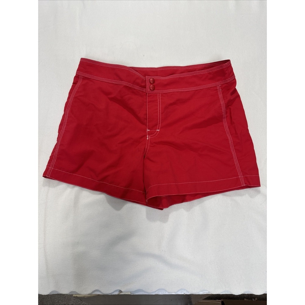 VTG Retro LL Bean Board shorts, Red w/white stiching, SZ 14 Womens, Casual